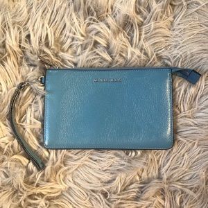 blue michael kors wristlet